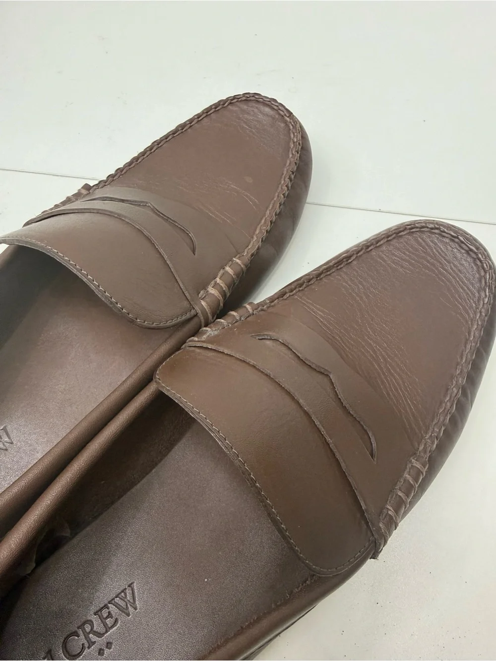 J. Crew Brown Leather Penny Loafers